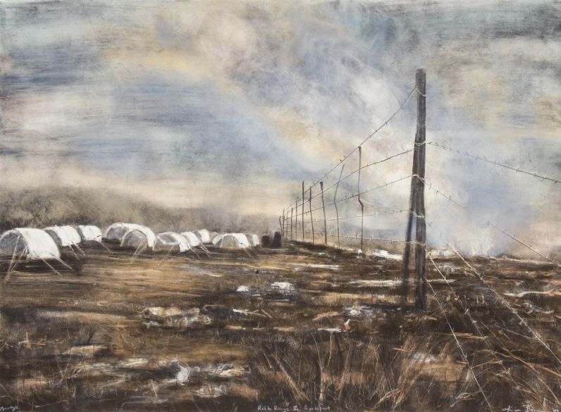 Kim Berman. Rifle Range III, Roodepoort. 2009. Monotype. 782X1075mm 